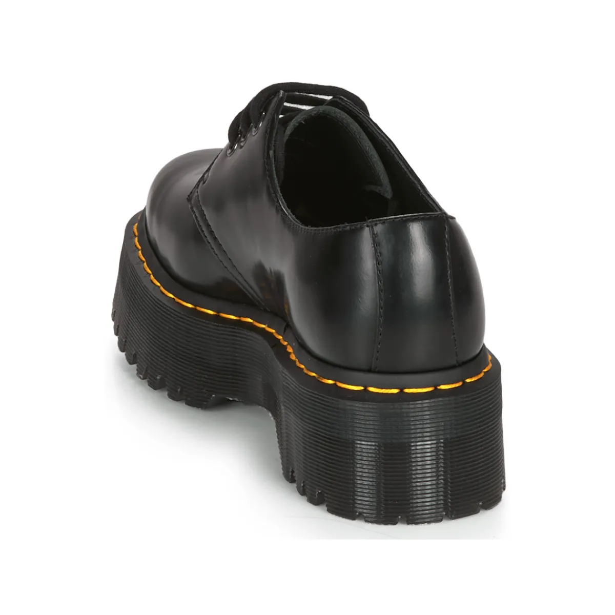 Dr. Martens 1461 QUAD BLACK POLISHED SMOOTH-Homme Derbies & Richelieu