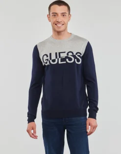 Guess ALEX LS CN LOGO SWEATER-Homme Pulls & Gilets
