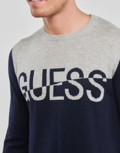 Guess ALEX LS CN LOGO SWEATER-Homme Pulls & Gilets