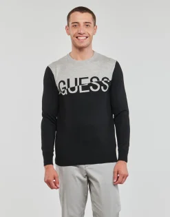 Guess ALEX LS CN LOGO SWEATER-Homme Pulls & Gilets
