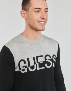Guess ALEX LS CN LOGO SWEATER-Homme Pulls & Gilets
