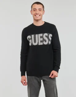 Guess AMYAS LS CN SLOGAN SWEATER-Homme Pulls & Gilets