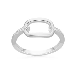 Orusbijoux Bague Simple Olga Zirconiums Blanc-Homme Bijoux
