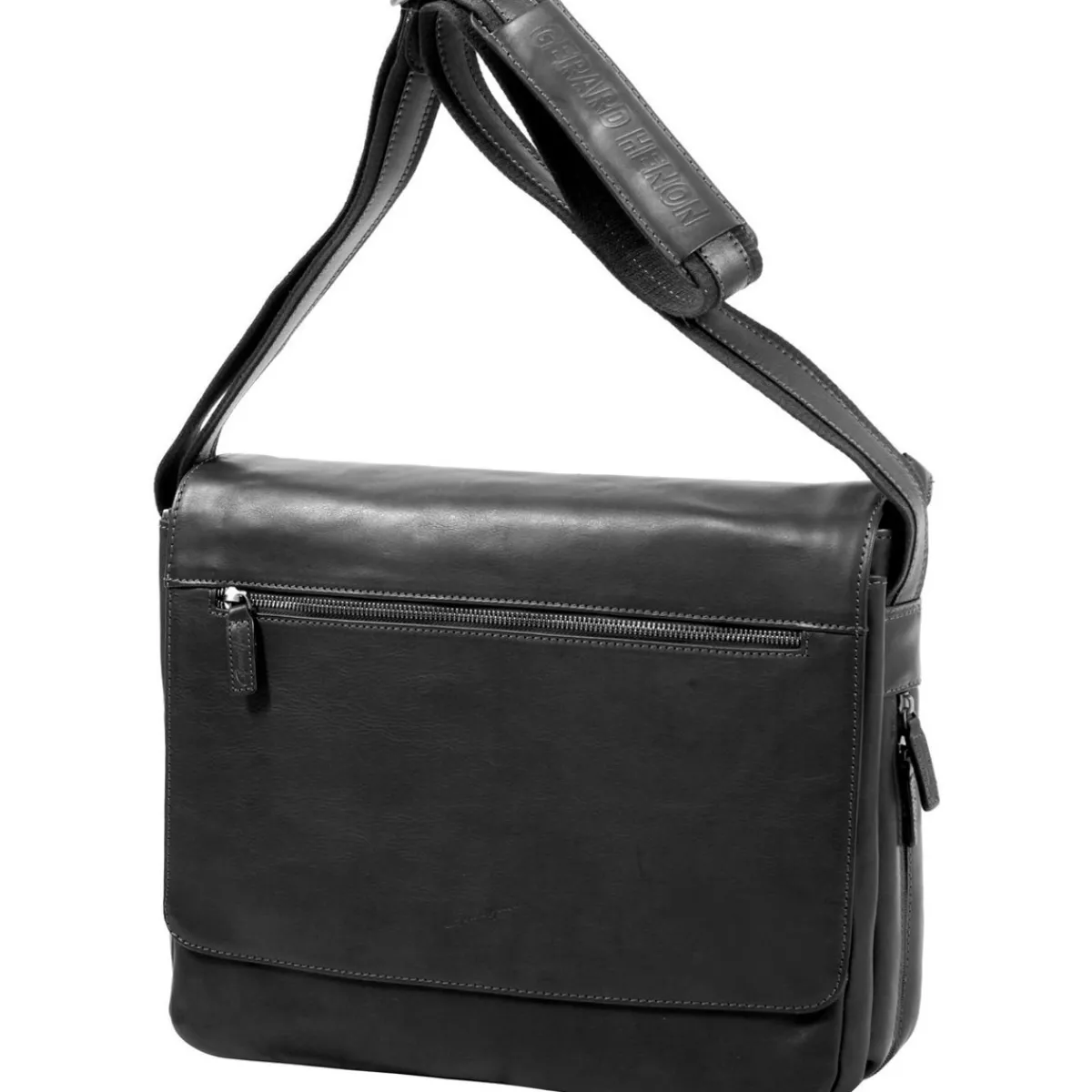 Gerard Henon Besace Arizona Cuir De Vachette Gras Pleine Fleur GH 5273-Homme Besaces / Sacs Bandoulière