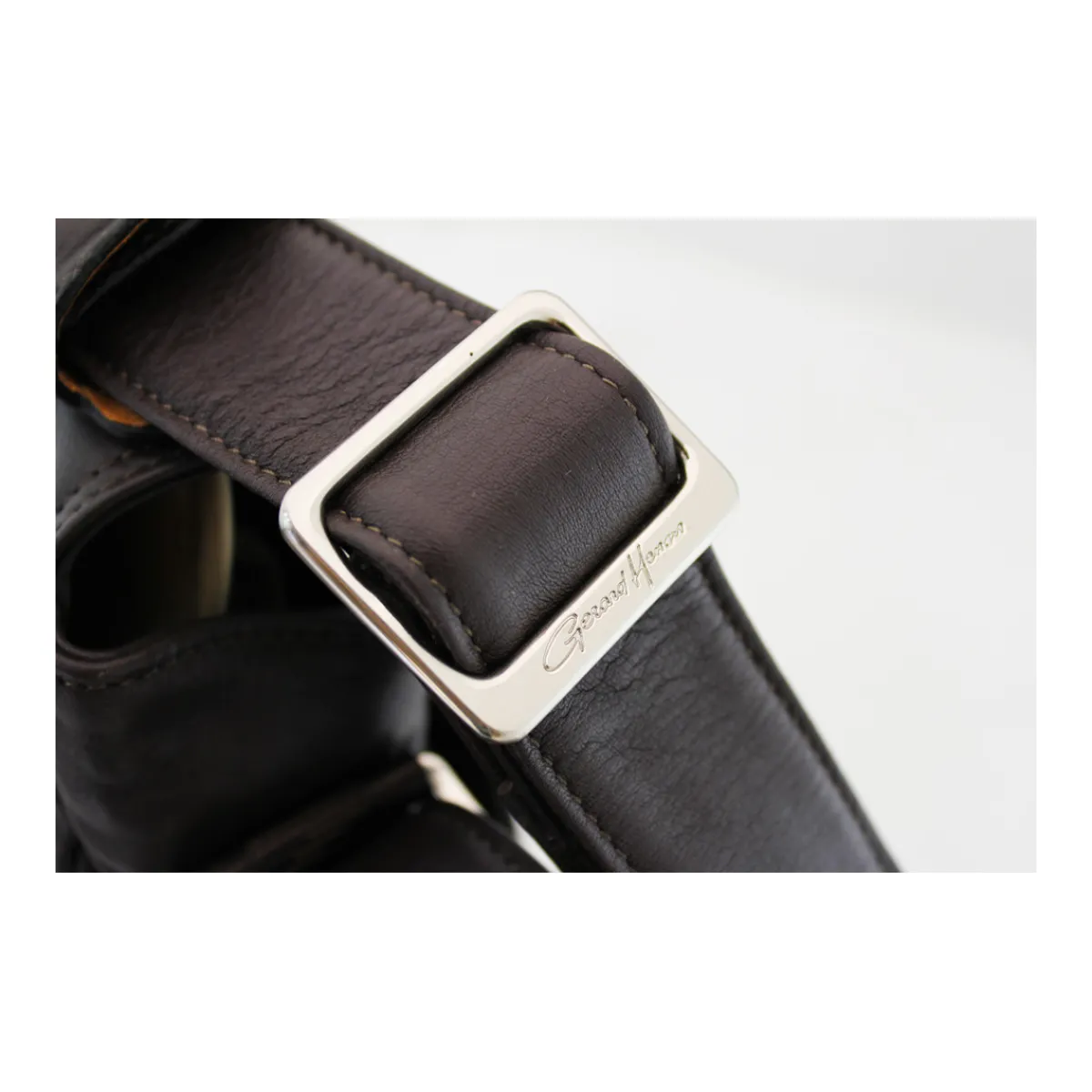 Gerard Henon Besace Gentleman Cuir De Vachette Lisse Souple GH 2655-Homme Besaces / Sacs Bandoulière