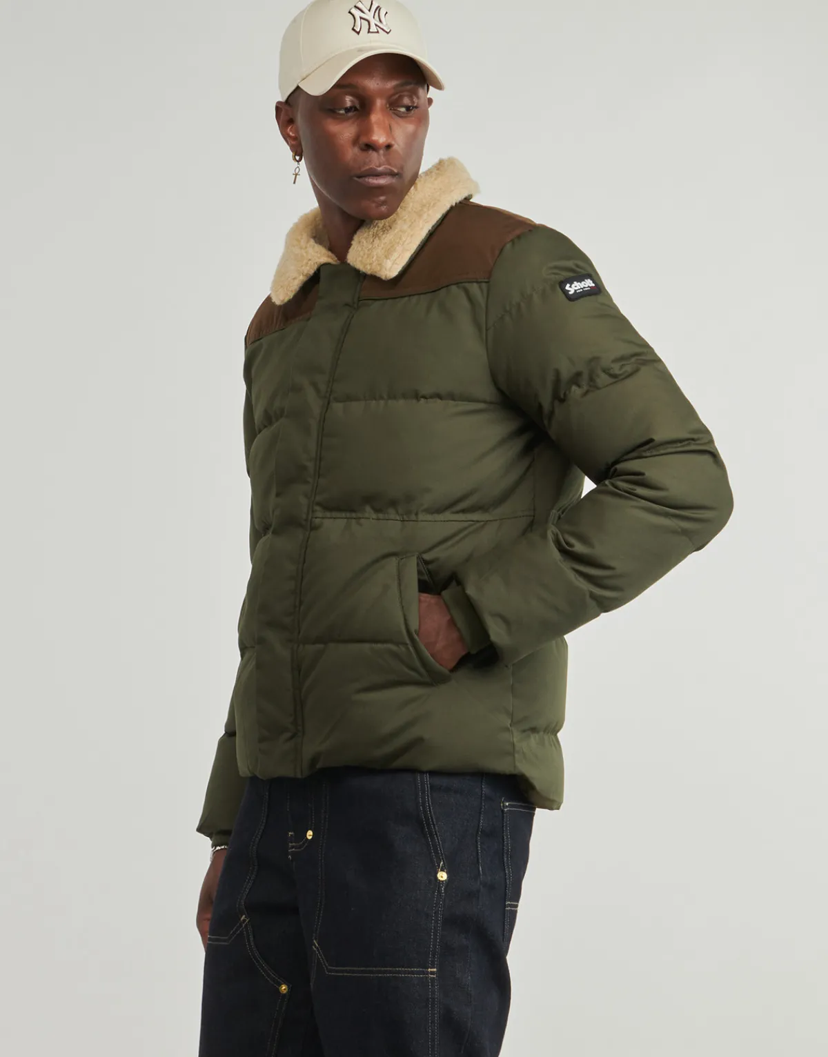 Schott Blousons ROCKHILL--BROWN-Homme Vestes