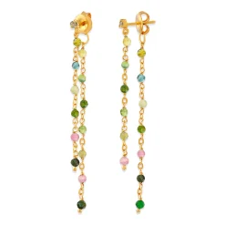 Orusbijoux Boucles D Oreilles Argent e Double Chaine Longue Et-Homme Bijoux