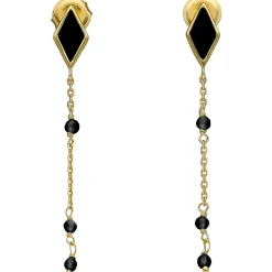 Orusbijoux Boucles D'oreilles Argent e Losange Pierre Spinelle-Homme Bijoux