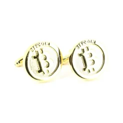 Tony & Paul Boutons de manchette Bitcoin doré-Homme Bijoux
