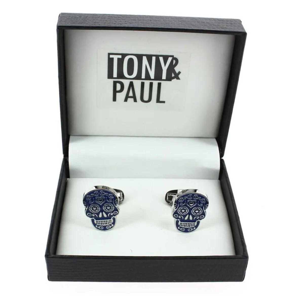 Tony & Paul Boutons de manchette Calavera Mexico Multicolore-Homme Bijoux