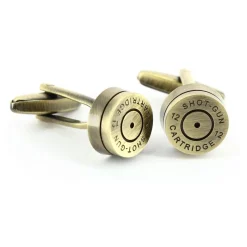 Tony & Paul Boutons de manchette douille cartridge Jaune laiton-Homme Bijoux