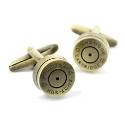 Tony & Paul Boutons de manchette douille cartridge Jaune laiton-Homme Bijoux