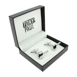 Tony & Paul Boutons de manchette Super Héro acier-Homme Bijoux