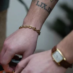 Lotus Bracelet Style doré grain de café-Homme Bijoux