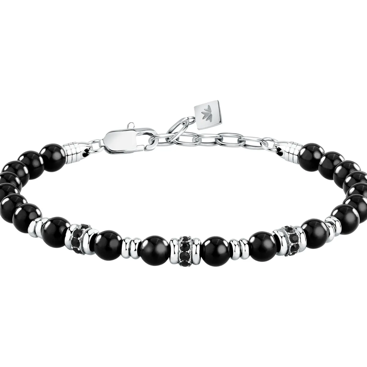Morellato Bracelet en acier et onyx-Homme Bijoux