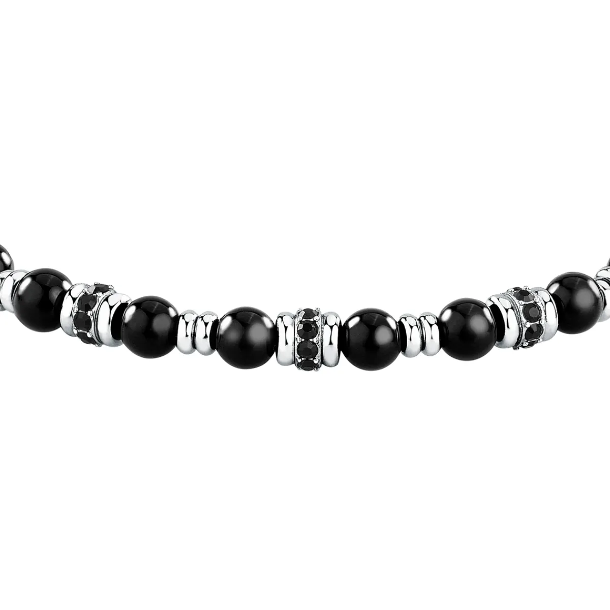 Morellato Bracelet en acier et onyx-Homme Bijoux