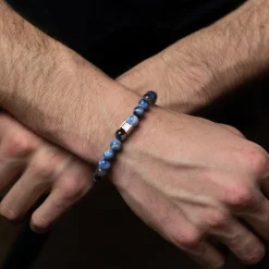 Gemini Bracelet Indigo agathe bleue-Homme Bijoux