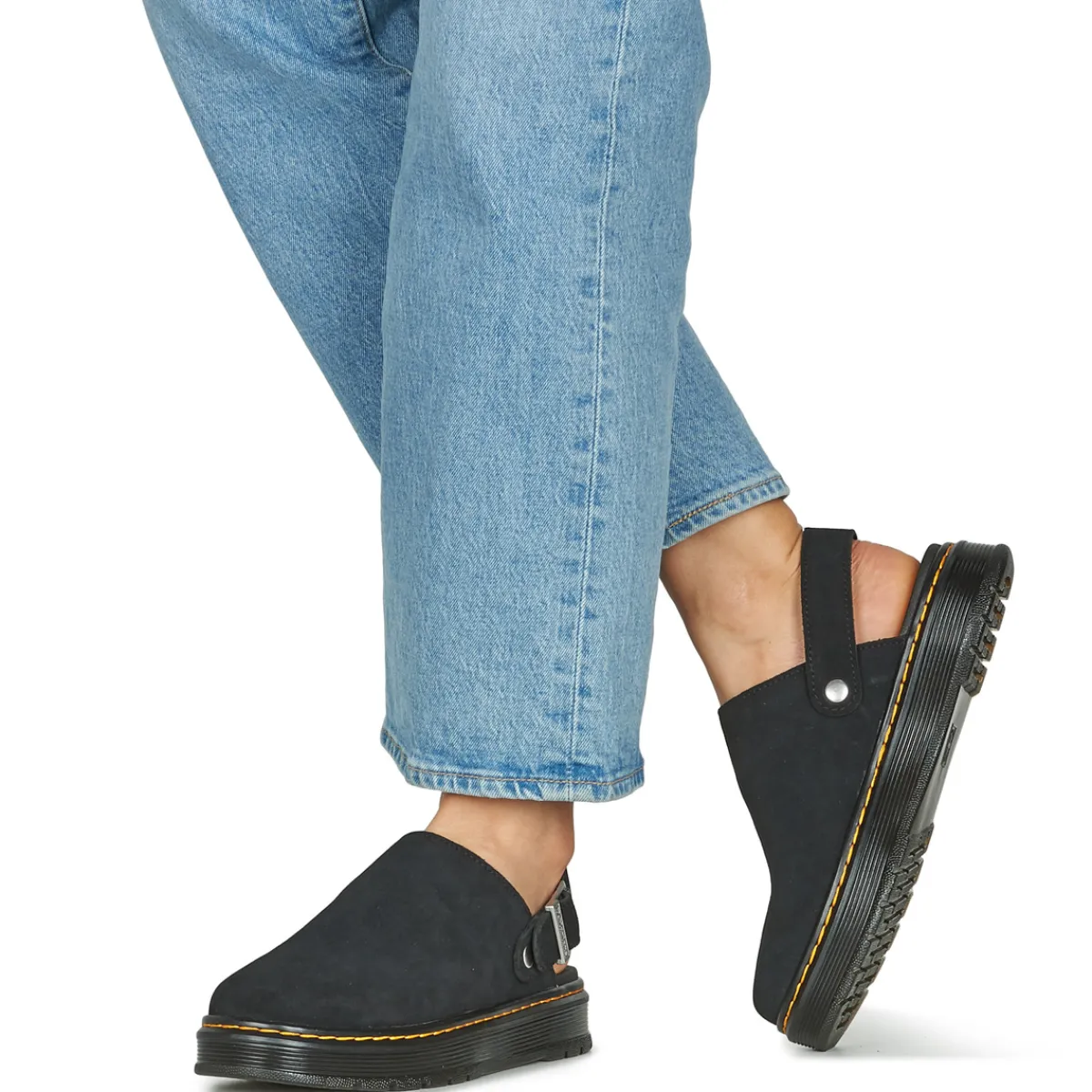 Dr. Martens Brookline Mule Black Bronx Suede-Homme Mules / Sabots