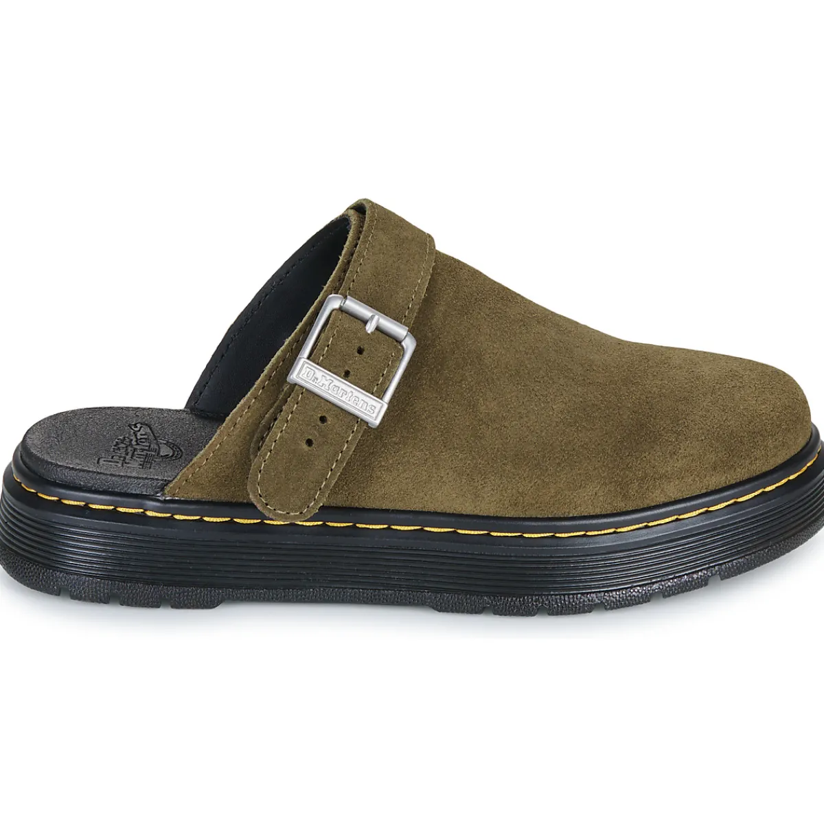 Dr. Martens Brookline Mule DMs Olive Bronx Suede-Homme Mules / Sabots