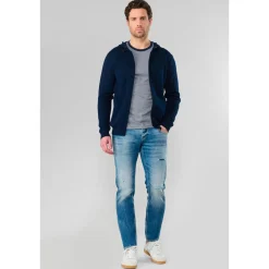 Le Temps des Cerises Cardigan krom marine-Homme Pulls & Gilets