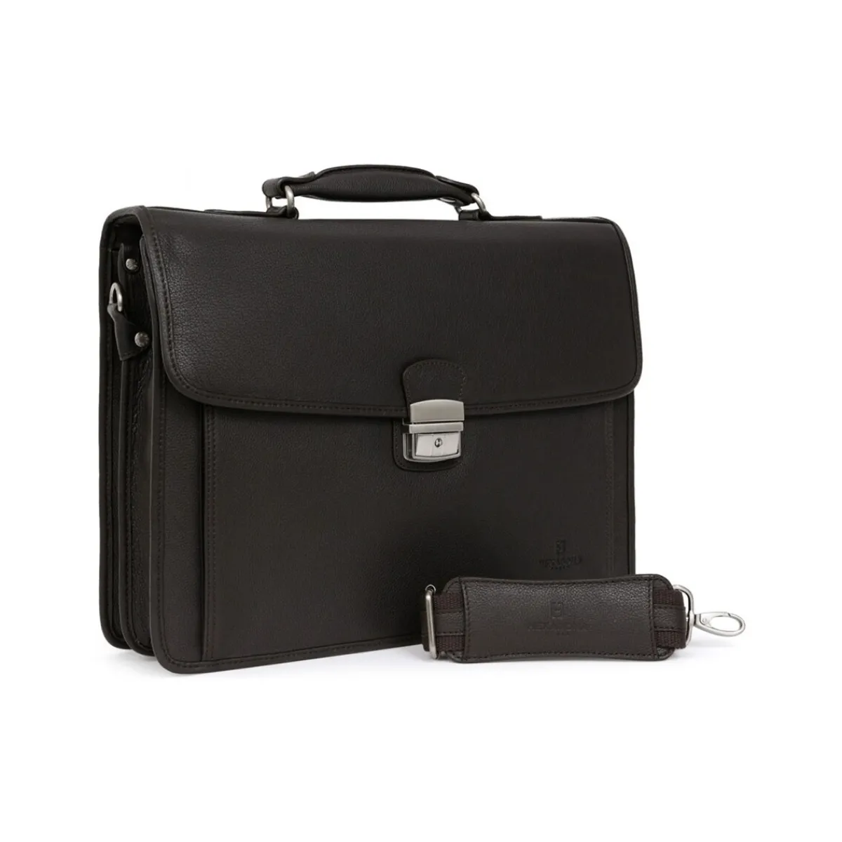 Hexagona Cartable en cuir Ref 54444 38*28*14-Homme Sacs De Voyage