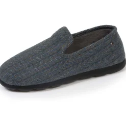 Isotoner Chaussons charentaises Homme Chevrons bleus-Homme Pantoufles / Chaussons