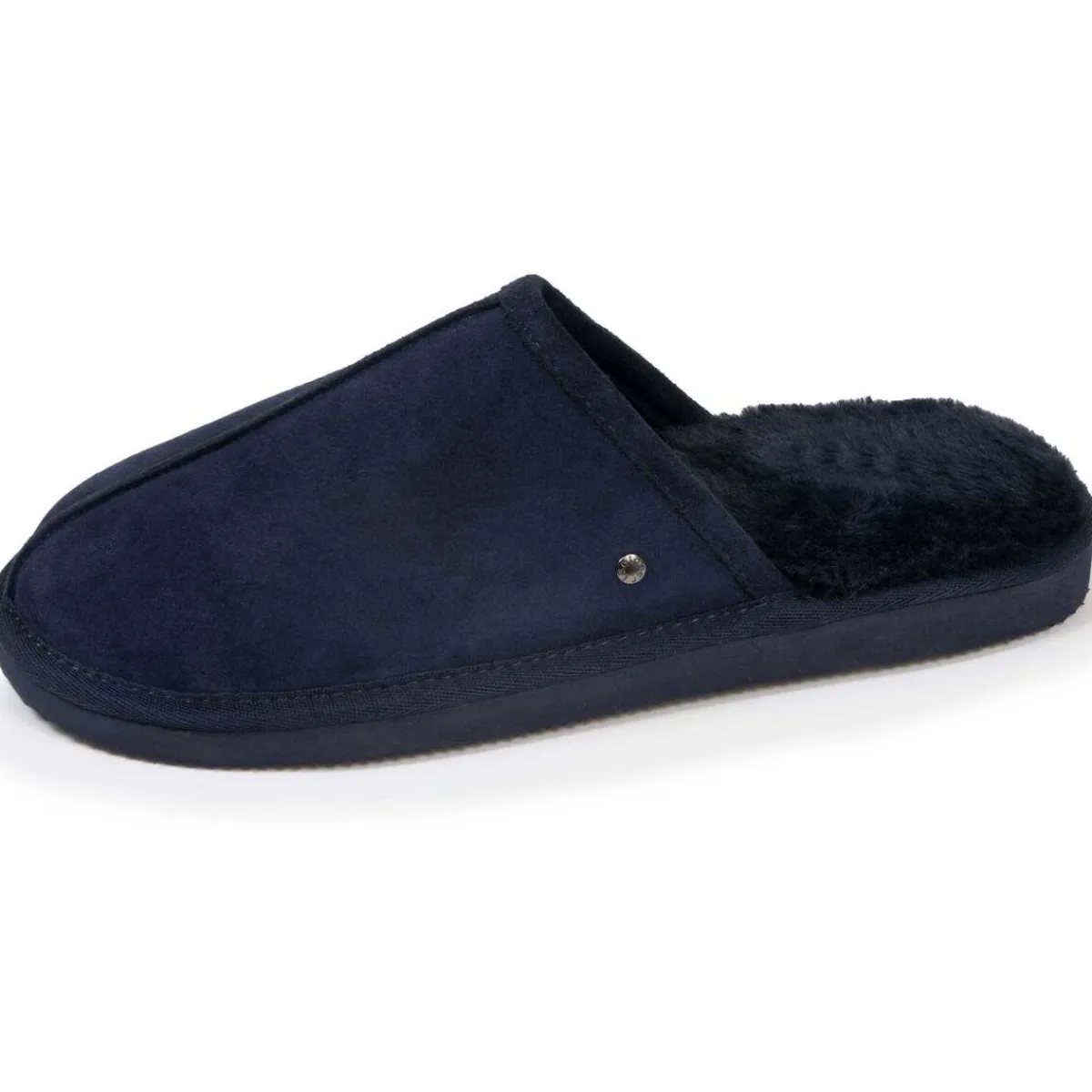 Isotoner Chaussons mules Homme Cuir fourrées-Homme Pantoufles / Chaussons