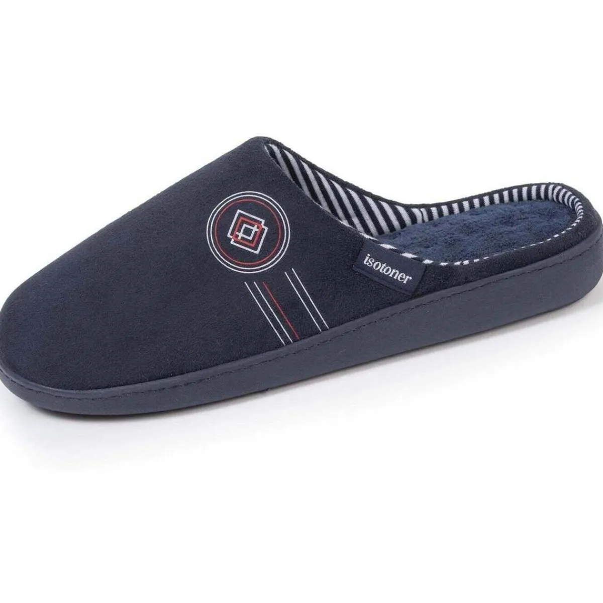 Isotoner Chaussons mules Homme logo-Homme Pantoufles / Chaussons