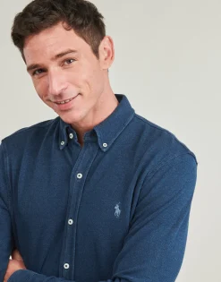 Polo Ralph Lauren CHEMISE AJUSTEE COL BOUTONNE EN POLO FEATHERWEIGHT-Homme Chemises