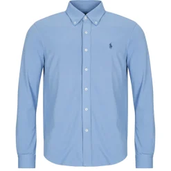 Polo Ralph Lauren CHEMISE AJUSTEE COL BOUTONNE EN POLO FEATHERWEIGHT-Homme Chemises