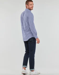 Polo Ralph Lauren CHEMISE AJUSTEE EN POPLINE DE COTON COL BOUTONNE-Homme Chemises