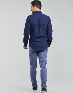 Polo Ralph Lauren CHEMISE AJUSTEE SLIM FIT EN POPELINE UNIE-Homme Chemises