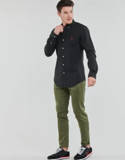 Polo Ralph Lauren CHEMISE AJUSTEE SLIM FIT EN POPELINE UNIE-Homme Chemises