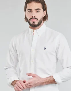 Polo Ralph Lauren CHEMISE AJUSTEE SLIM FIT EN OXFORD LEGER-Homme Chemises