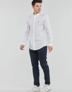 Polo Ralph Lauren CHEMISE AJUSTEE SLIM FIT EN POPELINE UNIE-Homme Chemises