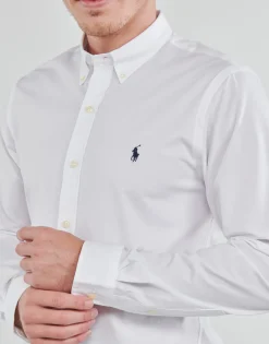 Polo Ralph Lauren CHEMISE AJUSTEE SLIM FIT EN POPELINE UNIE-Homme Chemises