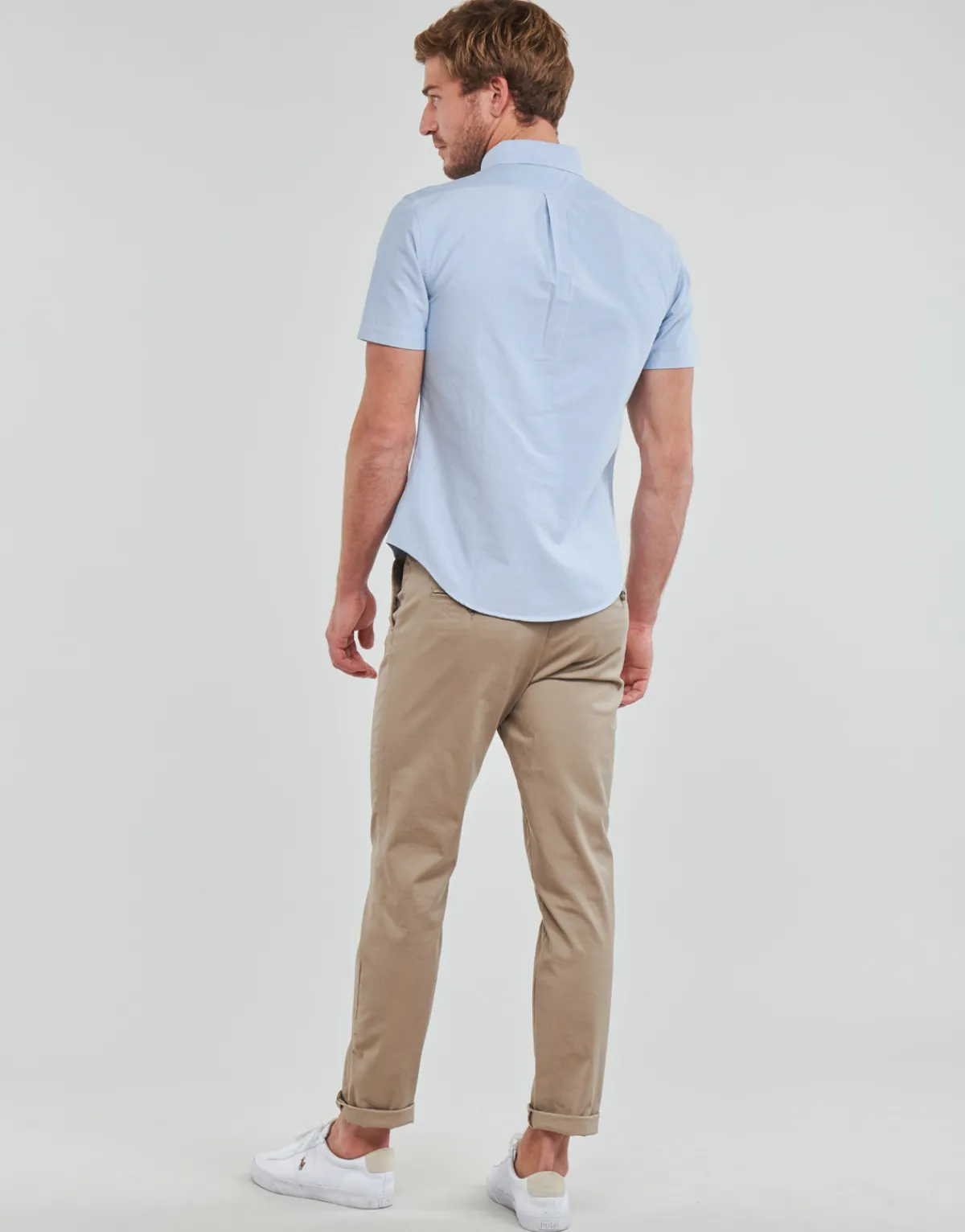 Polo Ralph Lauren CHEMISE AJUSTEE SLIM FIT EN OXFORD UNIE-Homme Chemises