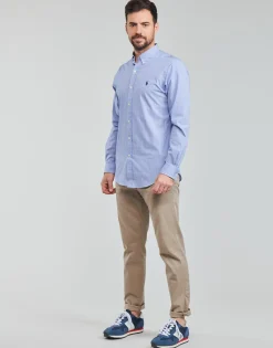 Polo Ralph Lauren CHEMISE AJUSTEE SLIM FIT EN POPELINE RAYE-Homme Chemises