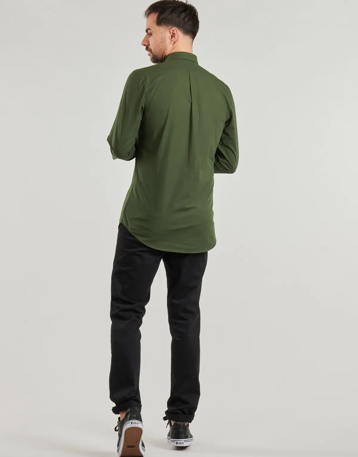 Polo Ralph Lauren CHEMISE AJUSTEE SLIM FIT EN POPELINE UNIE-Homme Chemises
