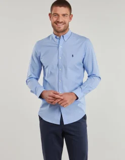 Polo Ralph Lauren CHEMISE AJUSTEE SLIM FIT EN POPELINE UNIE-Homme Chemises