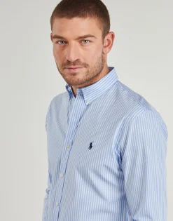 Polo Ralph Lauren CHEMISE AJUSTEE SLIM FIT EN POPELINE UNIE-Homme Chemises
