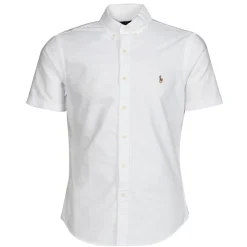Polo Ralph Lauren CHEMISE AJUSTEE SLIM FIT EN OXFORD UNIE-Homme Chemises
