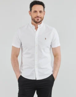 Polo Ralph Lauren CHEMISE AJUSTEE SLIM FIT EN OXFORD UNIE-Homme Chemises