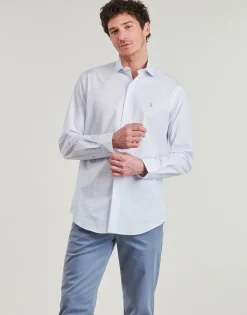 Polo Ralph Lauren CHEMISE COUPE DROITE EN POPELINE MICRO MOTIF-Homme Chemises