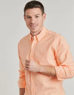 Polo Ralph Lauren CHEMISE DROITE CUSTOM EN OXFORD LEGER TEINTURE MINERALE-Homme Chemises