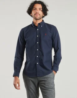 Polo Ralph Lauren CHEMISE DROITE CUSTOM EN OXFORD LEGER-Homme Chemises