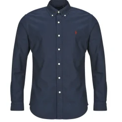 Polo Ralph Lauren CHEMISE DROITE CUSTOM EN OXFORD LEGER-Homme Chemises