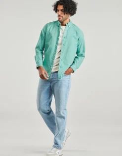 Polo Ralph Lauren CHEMISE DROITE CUSTOM EN OXFORD LEGER-Homme Chemises