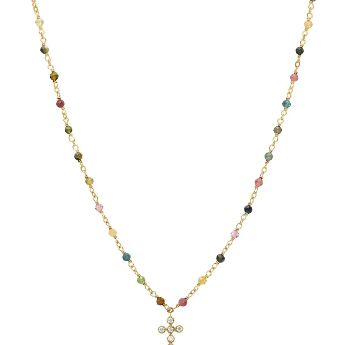 Orusbijoux Collier Argent Croix En Zirconium Blanc Et Pierres-Homme Bijoux