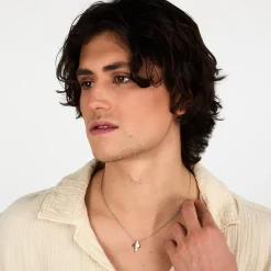 Morellato Collier en argent 925/1000 recyclé et diamant-Homme Bijoux